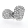Elegant 18k gold pave diamond earrings with sparkling stones. Perfect for luxury jewelry and special.