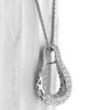 Elegant 18K gold pendant with pave diamonds, perfect for luxury jewelry lovers.