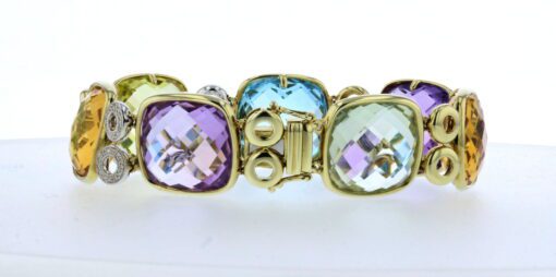 Pulsera 14K Multi Piedras