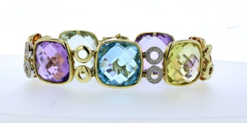 14K Multi Stone Bracelet - Imagen 2