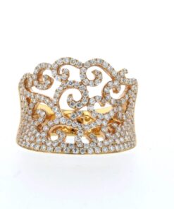 ROSE GOLD ABSTRACT SWIRLED DIAMOND RING