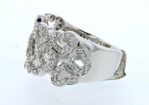Anillo Corazones Diamantes 18K