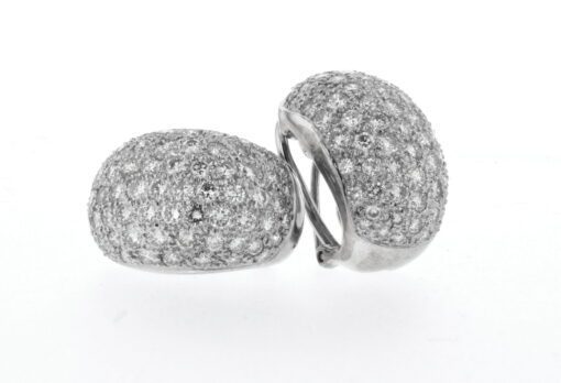 18k 6.00ctw Pave Pendientes de Diamantes
