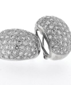 18k 6.00ctw Pave Diamond Earrings