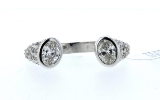 Anillo de Barra de Diamantes 14K