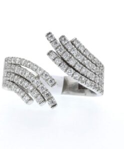 14K Diamond Crossover Ring