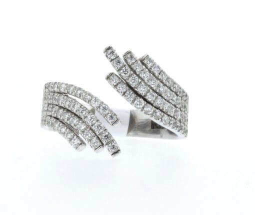 Anillo Cruzado de Diamantes 14K