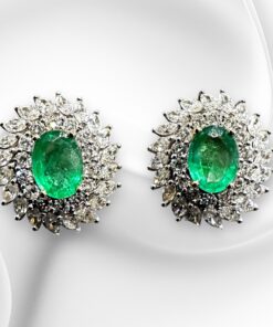 Emerald and Diamond Earrings