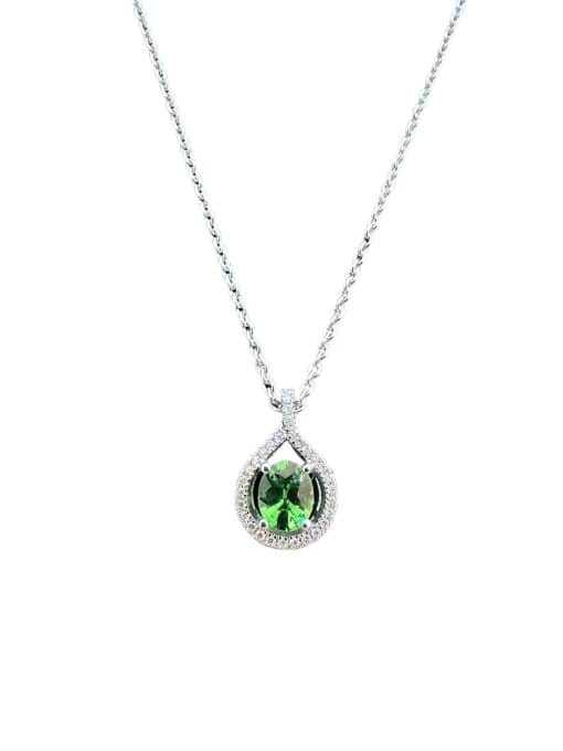 Colgante gota granate tsavorita y diamante