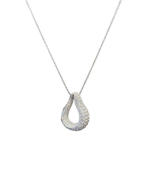 Colgante lágrima con pavé de diamantes