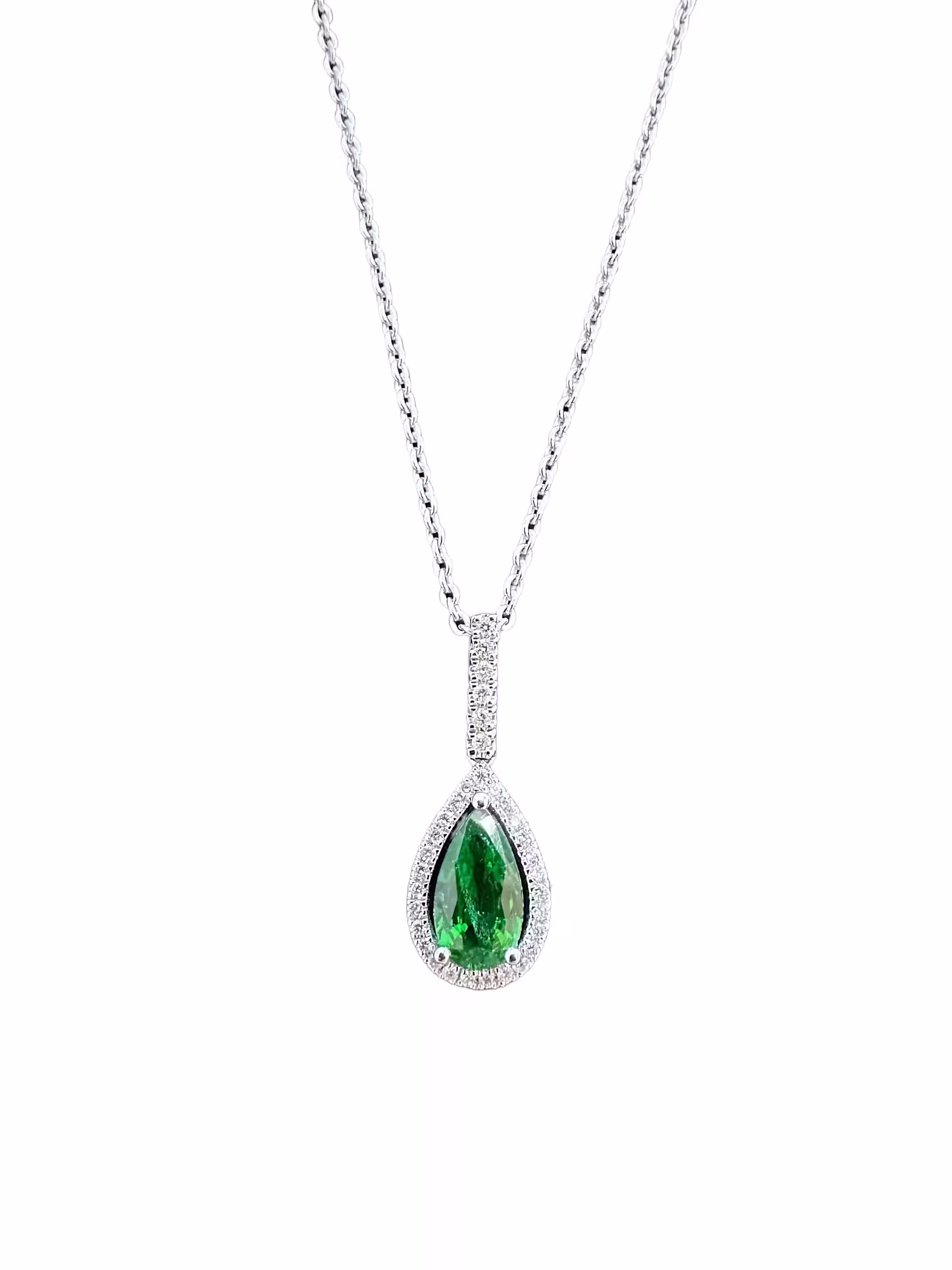 Garnet and diamond drop pendant jewelry from Houston Gold Exchange.