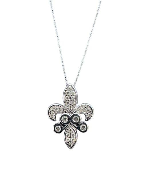 Diamond Fluer de Lis Pendant