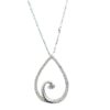 Diamond Teardrop Swirl Pendant