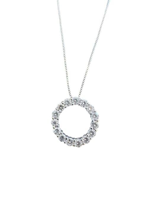 Colgante Círculo O de Diamantes