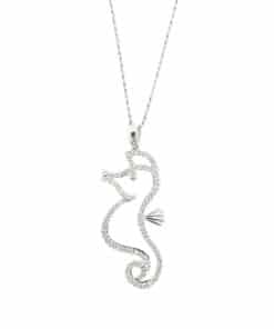 Diamond Seahorse Pendant