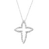 Elegante collar con colgante de cruz de diamantes para mujer. Perfecto para las amantes de las joyas y para regalar en cualquier ocasión.